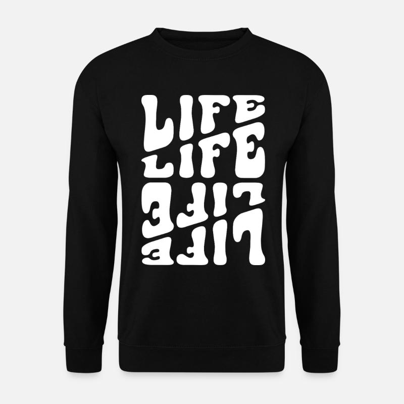 Life like Letters Psychedelic - Unisex Sweatshirt - black