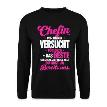 Patron que nous avons essayé de trouver - Sweat-shirt Unisexe - noir - Devant - Alina (178cm) & Michal (187cm)