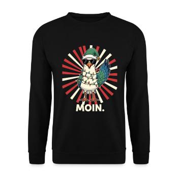 Moin Christmas Seagull Lights North Sea Baltic Sea - Unisex Sweatshirt - black - Front - Alina (178cm) & Michal (187cm)