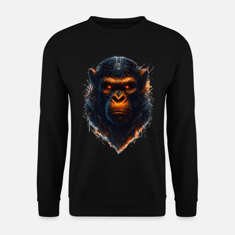 Cyberpunk Affe - Unisex Pullover - Schwarz
