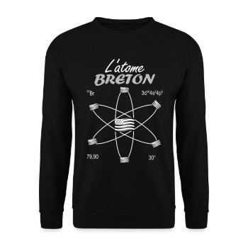 L'Atome Breton Gwenn ha Du Science Fierté BZH - Sweat-shirt Unisexe - noir - Devant - Alina (178cm) & Michal (187cm)