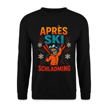 Après-Ski Party Schladming Skier Design - Sweat-shirt Unisexe - noir - Devant - Alina (178cm) & Michal (187cm)