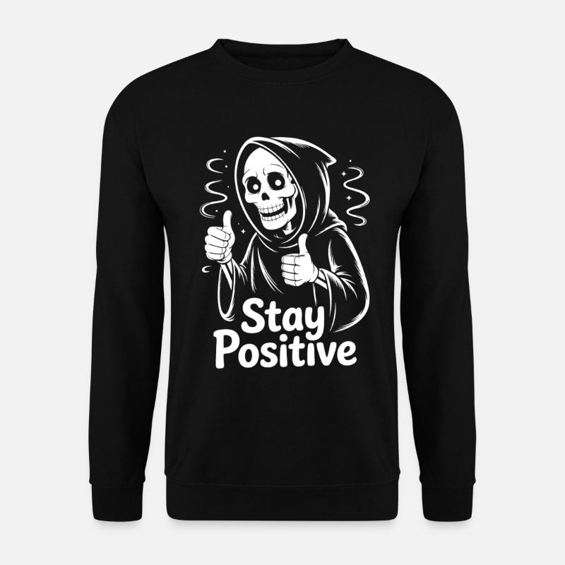 Squelette : Reste positif - Sweat-shirt Unisexe - noir