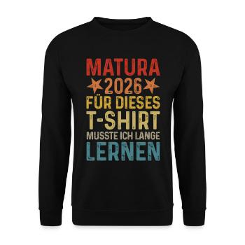 Matura 2026 - Unisex Sweatshirt - black - Front - Alina (178cm) & Michal (187cm)