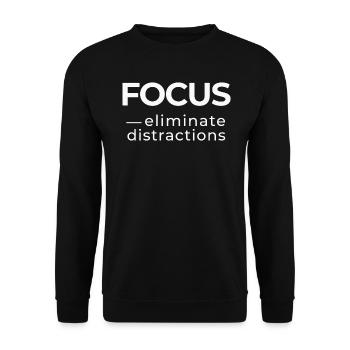 Focus – Statement Shirt - Unisex Sweatshirt - black - Front - Alina (178cm) & Michal (187cm)