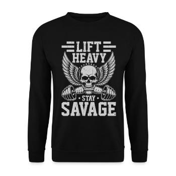 Body building - Unisex Sweatshirt - black - Front - Alina (178cm) & Michal (187cm)
