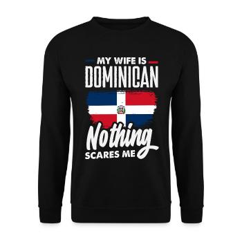 Drapeau de la République dominicaine Dom Rep Pride - Sweat-shirt Unisexe - noir - Devant - Alina (178cm) & Michal (187cm)