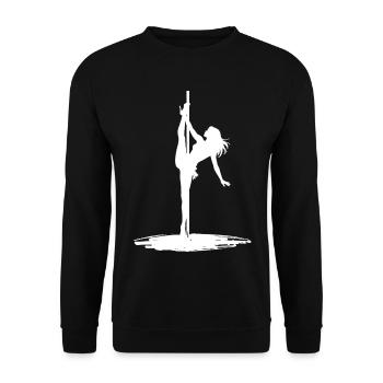 Silhouette de pole dance – Art esthétique - Sweat-shirt Unisexe - noir - Devant - Alina (178cm) & Michal (187cm)
