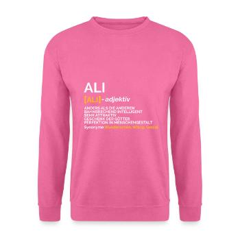 Ali - Unisex Pullover - Pink - Vorne