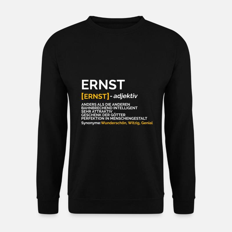 Ernst - Unisex Pullover - Schwarz