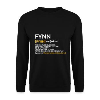 Fynn - Unisex Pullover - Schwarz - Vorne - Alina (178cm) & Michal (187cm)