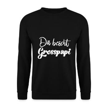 Dä bescht Grosspapi Schweiz Opa Schweizer Ätti - Unisex Pullover - Schwarz - Vorne - Alina (178cm) & Michal (187cm)
