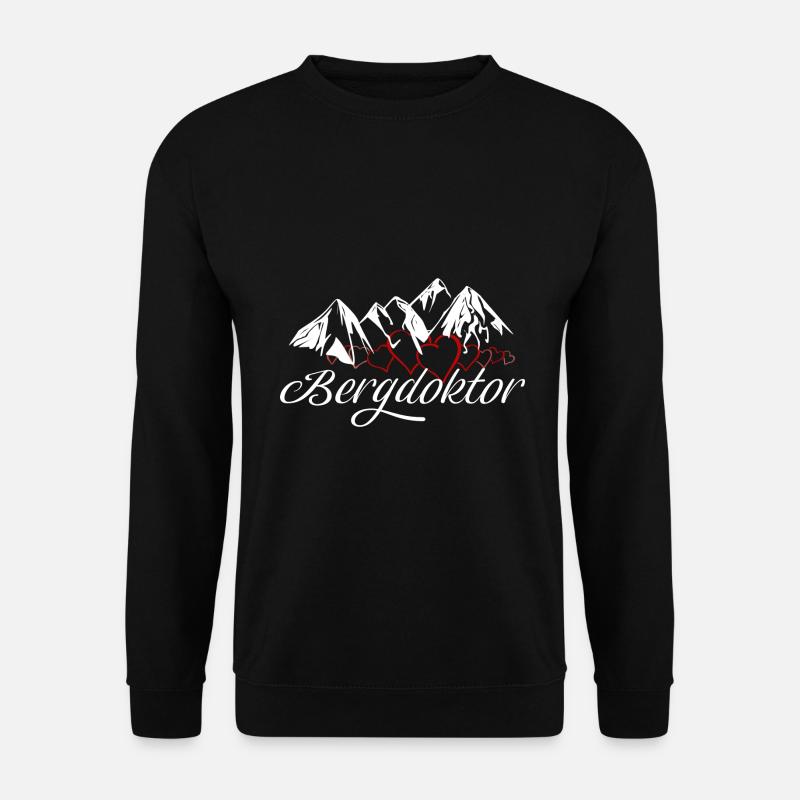 Bergdoktor Berge Alpen Apres Ski Skifahren - Unisex Pullover - Schwarz