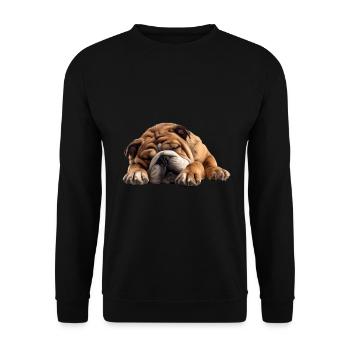Bouledogue - Sweat-shirt Unisexe - noir - Devant - Alina (178cm) & Michal (187cm)