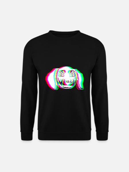 EDM - Dog - Glitch Rave Style - Unisex Sweatshirt - black