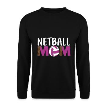 Love Netball Netball Player Gift - Unisex Sweatshirt - black - Front - Alina (178cm) & Michal (187cm)