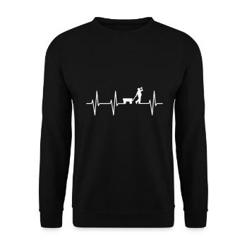 Handcart - Unisex Sweatshirt - black - Front - Alina (178cm) & Michal (187cm)