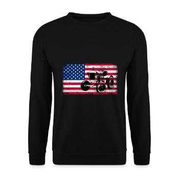 Traktorliebhaber Lustiges Traktorgeschenk - Unisex Pullover - Schwarz - Vorne - Alina (178cm) & Michal (187cm)