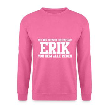 Erik Name Design - Unisex Pullover - Pink - Vorne