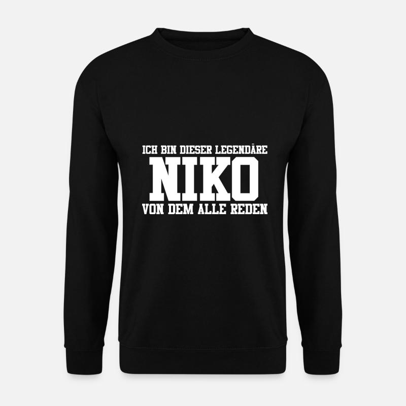Niko Name Design - Unisex Pullover - Schwarz