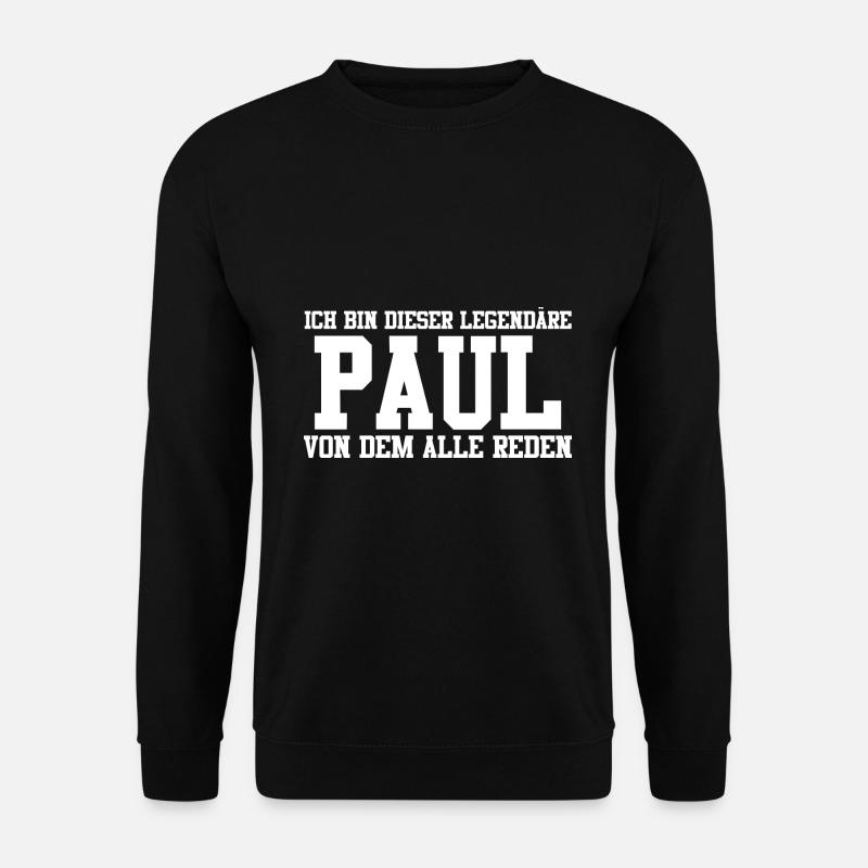 Paul Name Design - Unisex Pullover - Schwarz