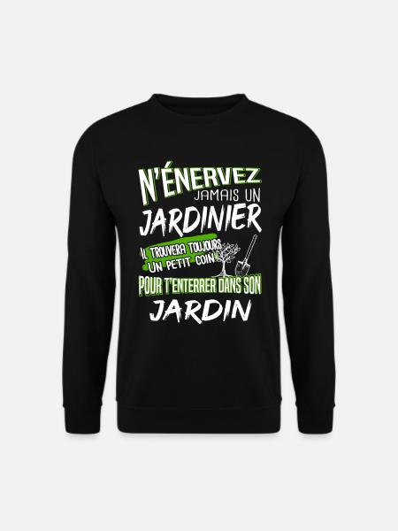 jardinier jardin - Sweat-shirt Unisexe - noir