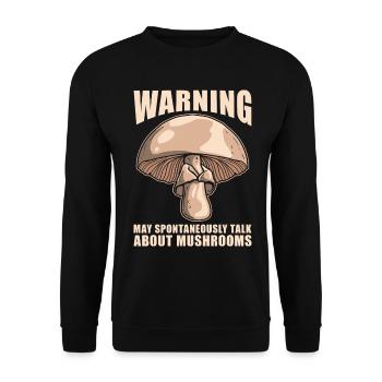 Mushrooms mushroom picker Mushroom picker - Unisex Sweatshirt - black - Front - Alina (178cm) & Michal (187cm)