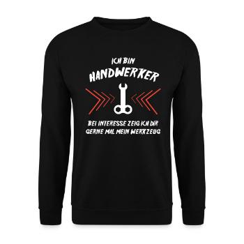 Werkzeug - Unisex Pullover - Schwarz - Vorne - Alina (178cm) & Michal (187cm)