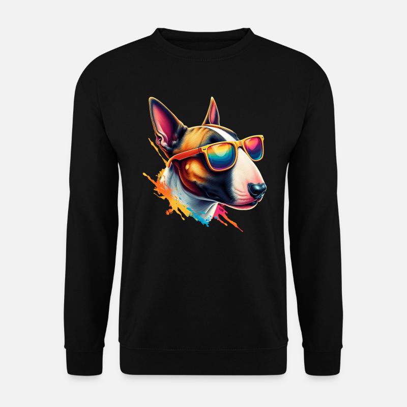 Abstract Bull Terrier Art - Unisex Sweatshirt - black