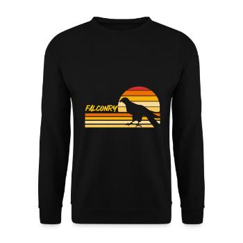 Cadeau d’ornithologie de fauconnerie - Sweat-shirt Unisexe - noir - Devant - Alina (178cm) & Michal (187cm)