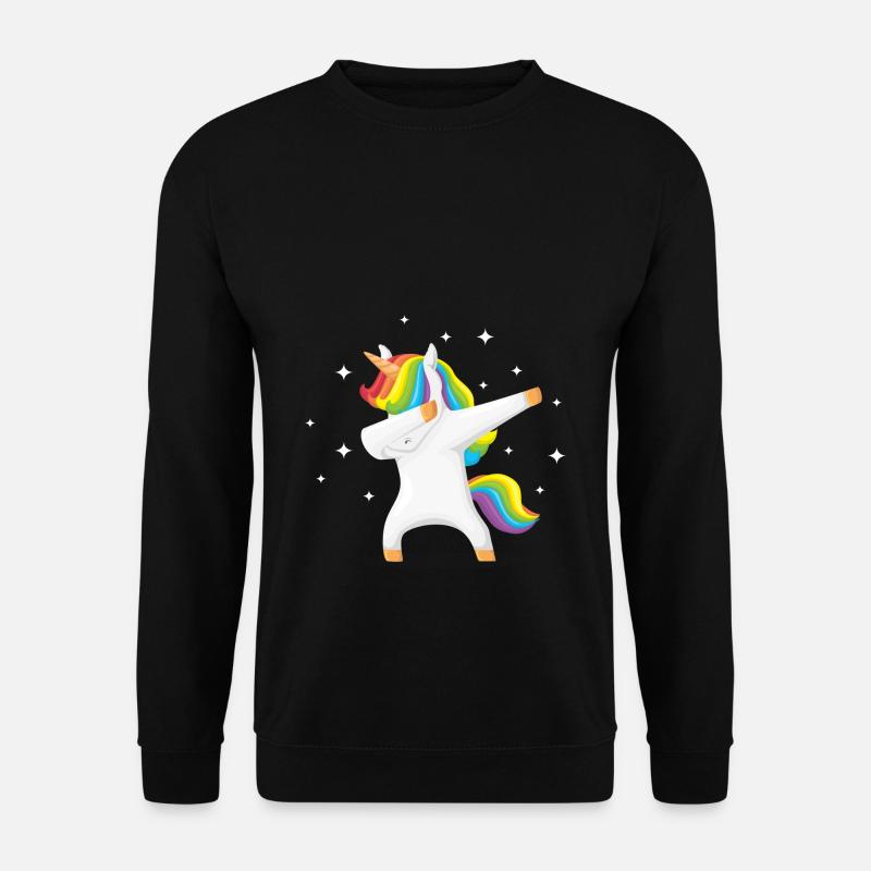 Dabbing Unicorn dabbendes Einhorn Dab Geschenk - Unisex Pullover - Schwarz