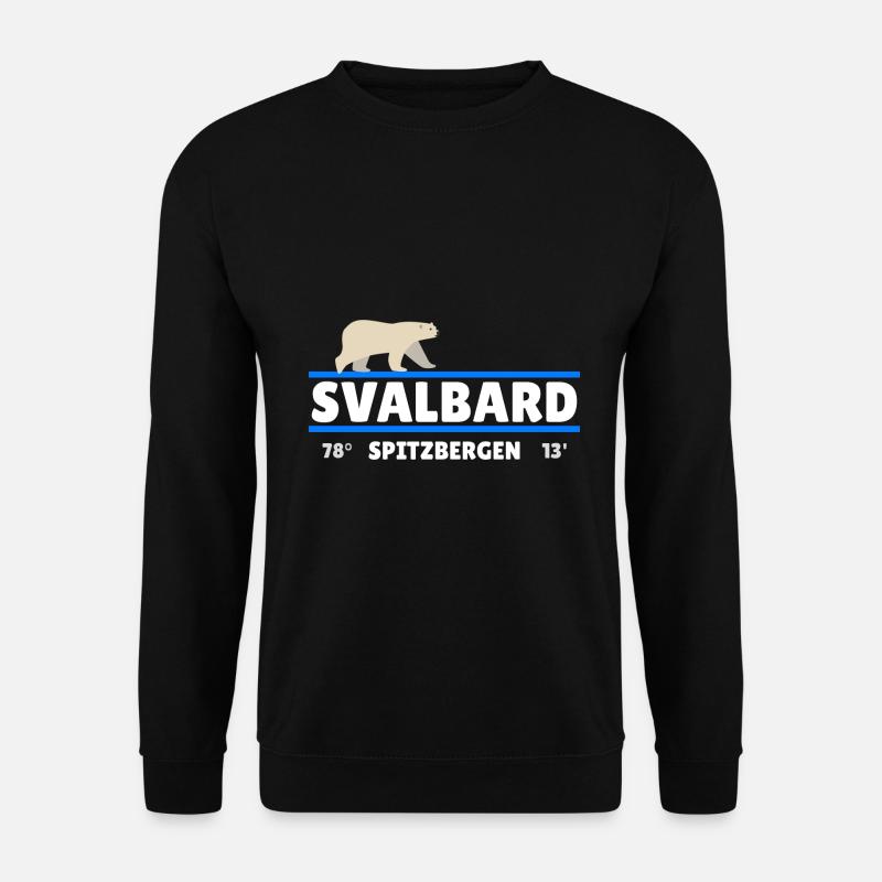 Svalbard Spitzberg Norvège coordonne Polar Bear - Sweat-shirt Unisexe - noir