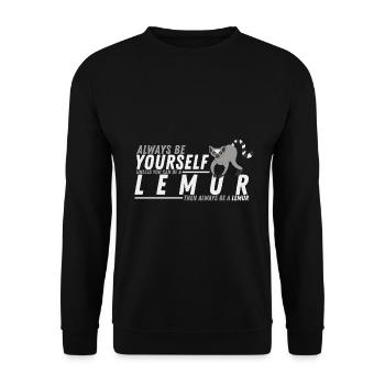 Lémurien - Sweat-shirt Unisexe - noir - Devant - Alina (178cm) & Michal (187cm)