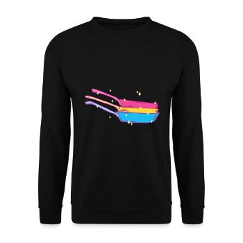 Casserole de cuisine Pansexual - Sweat-shirt Unisexe - noir - Devant - Alina (178cm) & Michal (187cm)
