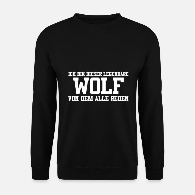 Wolf Name Design - Unisex Pullover - Schwarz