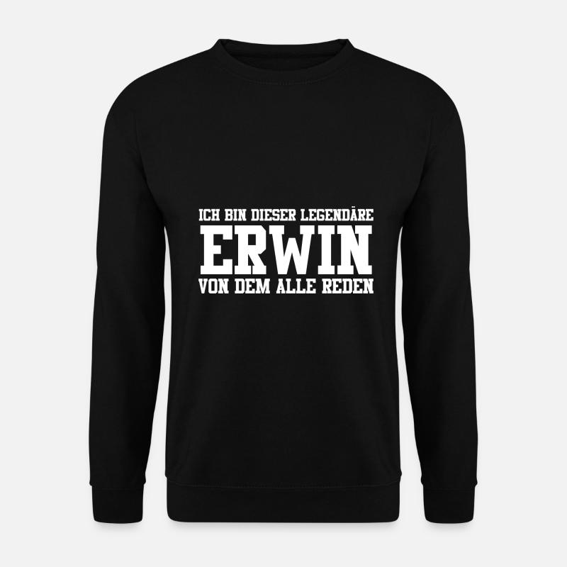 Erwin Name Design - Unisex Pullover - Schwarz