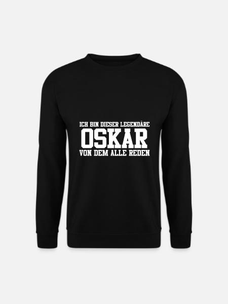 Oskar Name Design - Unisex Pullover - Schwarz