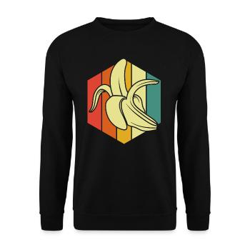banana - Unisex Sweatshirt - black - Front - Alina (178cm) & Michal (187cm)