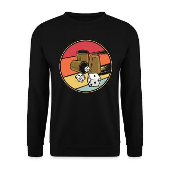 Shocking is the name of the game Shock From Dice - Unisex Sweatshirt - black - Front - Alina (178cm) & Michal (187cm)