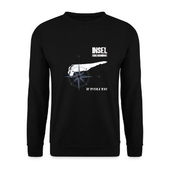 Schiermonnikoog Nordsee Insel Koordinaten Karte - Unisex Pullover - Schwarz - Vorne - Alina (178cm) & Michal (187cm)