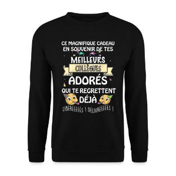 Mes collègues adorés. - Sweat-shirt Unisexe - noir - Devant - Alina (178cm) & Michal (187cm)