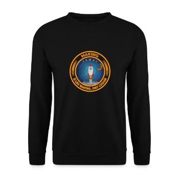 Machen ist wie wollen nur cooler - Unisex Pullover - Schwarz - Vorne - Alina (178cm) & Michal (187cm)