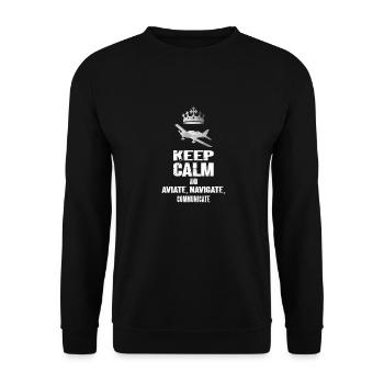 Aviation Aircraft Pilots - Unisex Sweatshirt - black - Front - Alina (178cm) & Michal (187cm)