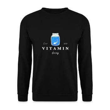 Vitamin Lake Divers - Unisex Sweatshirt - black - Front - Alina (178cm) & Michal (187cm)
