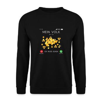 Bienen Volk Honig Imker anrufen - Unisex Pullover - Schwarz - Vorne - Alina (178cm) & Michal (187cm)