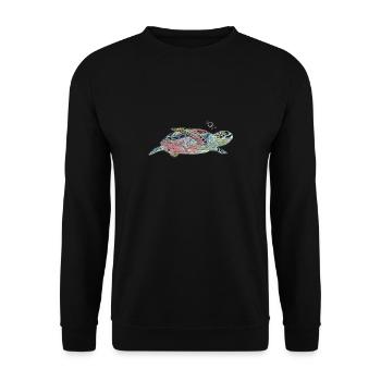 Sea turtle - Unisex Sweatshirt - black - Front - Alina (178cm) & Michal (187cm)