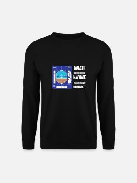 Luftfahrt Flieger Design Künstlicher Horizont - Unisex Pullover - Schwarz