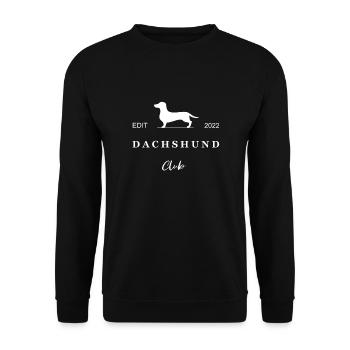 Teckel Dachshund Club - Unisex Pullover - Schwarz - Vorne - Alina (178cm) & Michal (187cm)