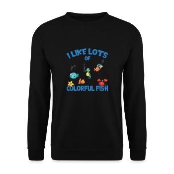Divers snorkelers sea creatures - Unisex Sweatshirt - black - Front - Alina (178cm) & Michal (187cm)
