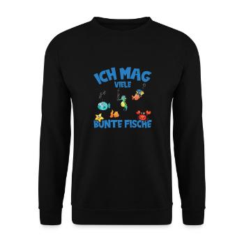 Taucher Schnorchler Meeresbewohner - Unisex Pullover - Schwarz - Vorne - Alina (178cm) & Michal (187cm)